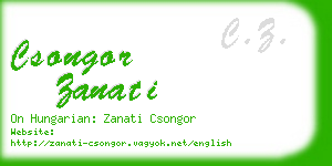 csongor zanati business card